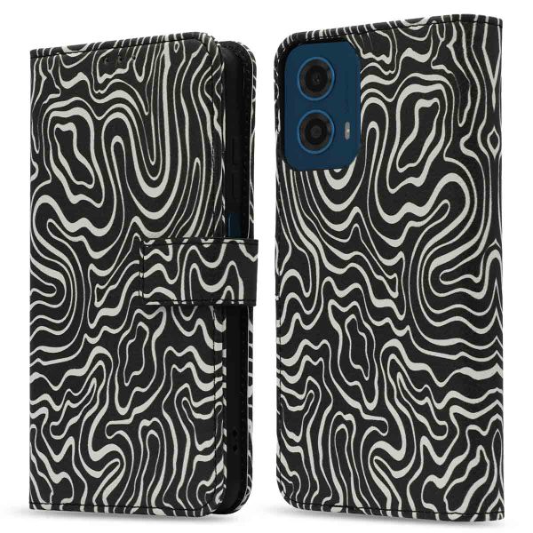 imoshion Design Klapphülle für das Motorola Moto G34 - Black And White