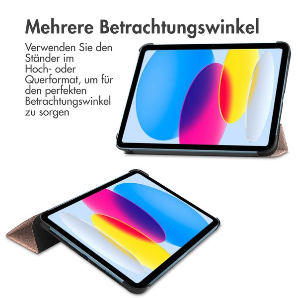 imoshion Trifold Klapphülle Apple iPad 11 (2025) 11 Zoll / iPad 10 (2022) 10.9 Zoll - Rosé gold
