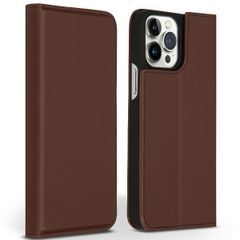 Accezz Premium Leather Slim Klapphülle Apple iPhone 13 Pro Max - Braun