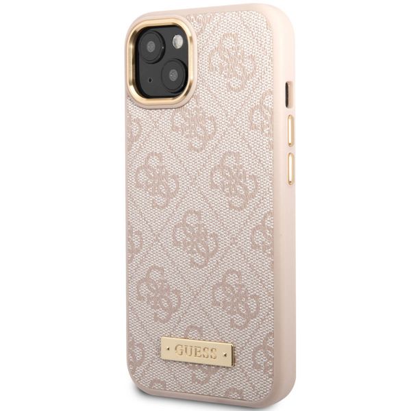 Guess 4G Logo Monogramm MagSafe Back Cover Apple iPhone 14 - Rosa