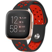 imoshion Silikonband Sport für das Fitbit Versa 2 / Versa Lite - Schwarz / Rot