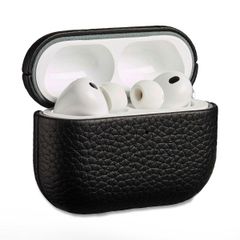 Accezz Echtes Leder Case Apple AirPods Pro 3 - Schwartz