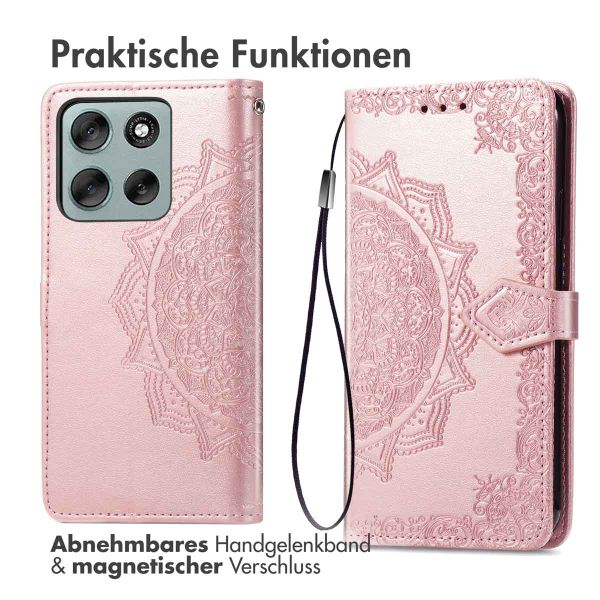 imoshion Mandala Klapphülle Motorola Moto G56 - Rosé gold