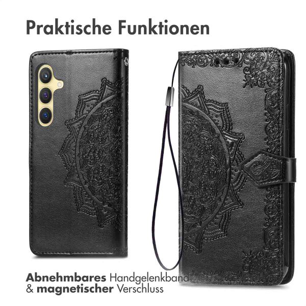imoshion Mandala Klapphülle Samsung Galaxy S24 Plus - Schwarz
