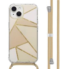 imoshion Design Hülle mit Band Apple iPhone 15 - Beige Graphic