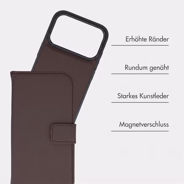 imoshion Herausnehmbare 2-in-1 Luxus-Bookcase Apple iPhone 18 Pro / 17 Pro - Braun