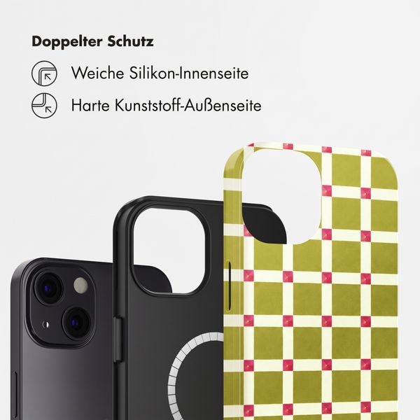 Selencia Vivid Rückabdeckung mit MagSafe Apple iPhone 13 - Check This Olive