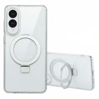 Accezz Ring Stand Backcover mit MagSafe Samsung Galaxy S25 Edge - Transparent
