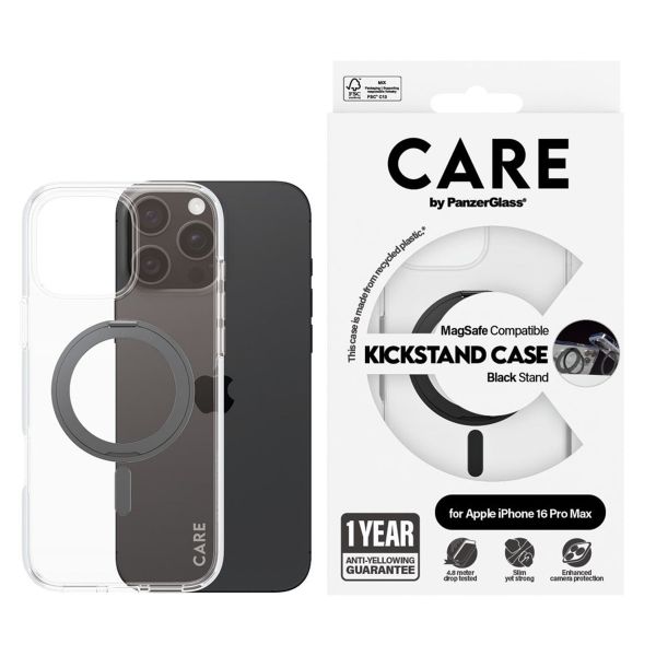 CARE by PanzerGlass Kickstand Case MagSafe Apple iPhone 16 Pro Max - Schwarz