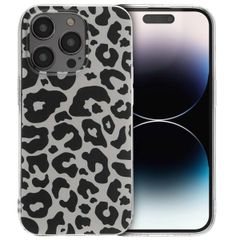 imoshion Design Hülle Apple iPhone 14 Pro - Leopard Transparent