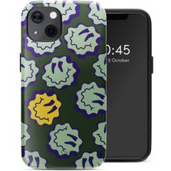 Selencia Vivid Rückabdeckung mit MagSafe Apple iPhone 13 - Wavy Smiley Green