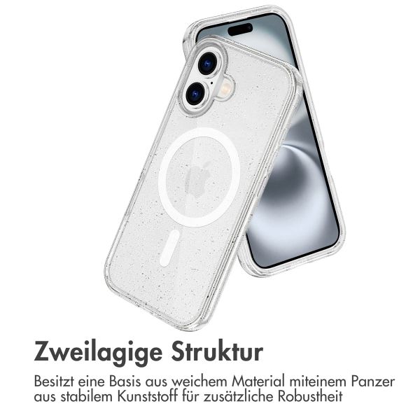 imoshion Sparkle Back Cover mit MagSafe für das iPhone 16 - Transparent