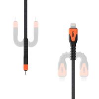 UAG Kevlar® Kern USB-C zu Lightning Ladekabel - 1,5 Meter - Schwarz / Orange