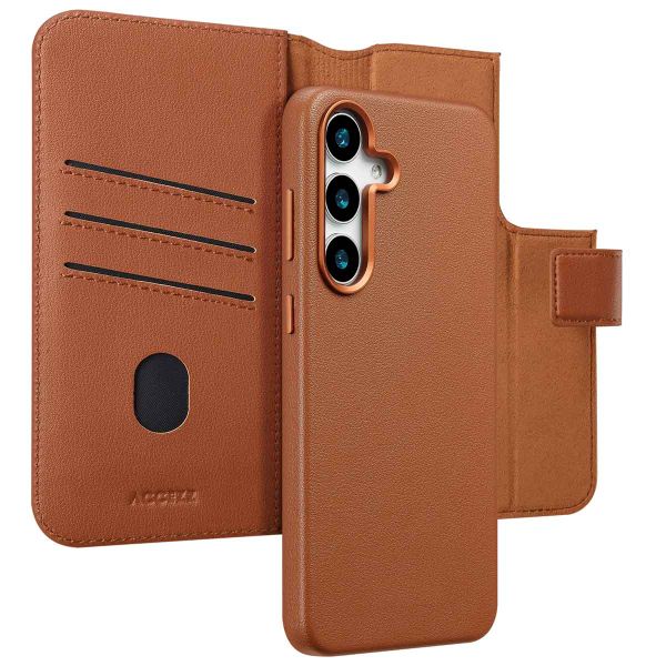 Accezz 2-in-1 Klapphülle aus Leder mit MagSafe für das Samsung Galaxy S25 Plus - Sienna Brown