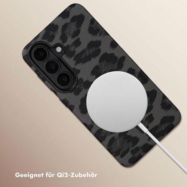 Selencia Sabi Backcover Leopardenmuster mit MagSafe Samsung Galaxy S26 - Midnight Black