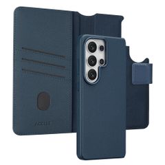Accezz 2-in-1 Klapphülle aus Leder mit MagSafe Samsung Galaxy S26 Ultra - Nightfall Blue