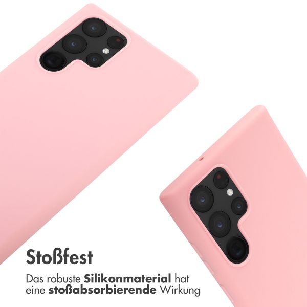 imoshion SilikonHülle mit Band Samsung Galaxy S22 Ultra - Rosa