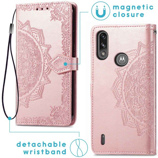 imoshion Mandala Klapphülle Motorola Moto E7i Power - Roségold