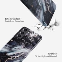 Selencia Vivid Tough Back Cover für das Samsung Galaxy S21 FE - Chic Marble Black