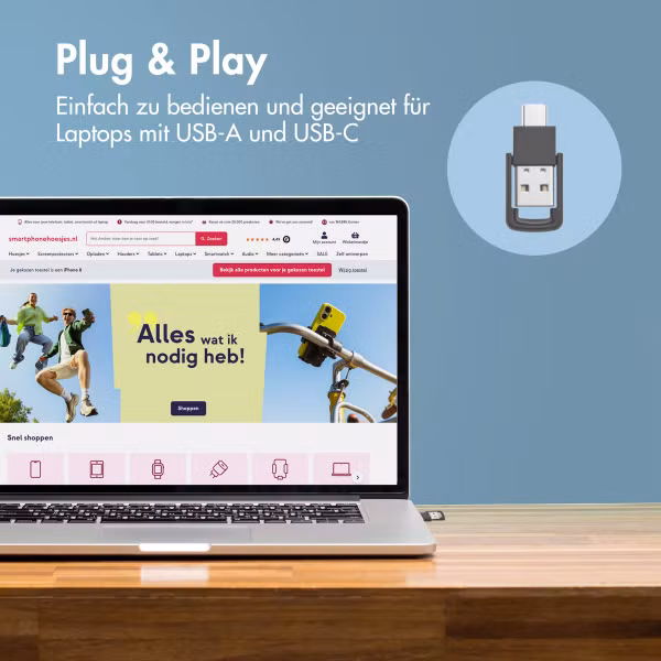 Accezz Präsentations-Klicker - Presenter mit Laserpointer - Schwarz