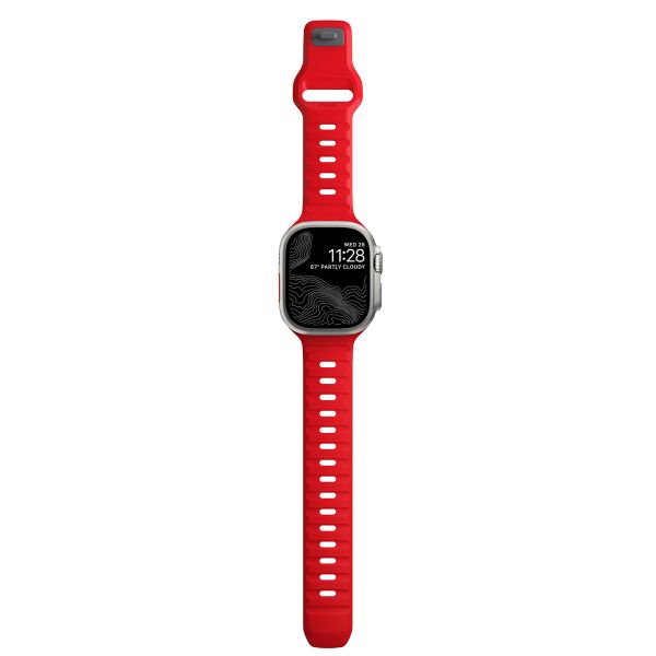 Nomad Sport Band FKM für die Apple Watch Series 1-10 / SE / Ultra (2) - 42/44/45/46/49 mm - Night Watch Red