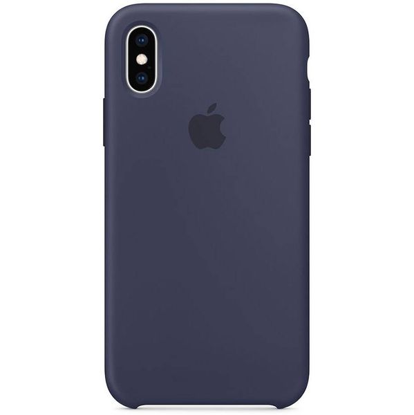 Apple Silikon-Case Dunkelblau für das iPhone Xs / X