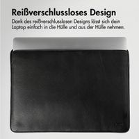 Accezz Leather Laptop Hülle Apple MacBook 13 Zoll - Laptop Sleeve - Schwarz