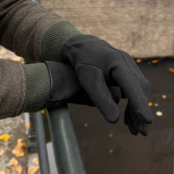 Selencia Touchscreen-Handschuhe mit Wildleder-Optik - Herren - Größe L - Schwarz