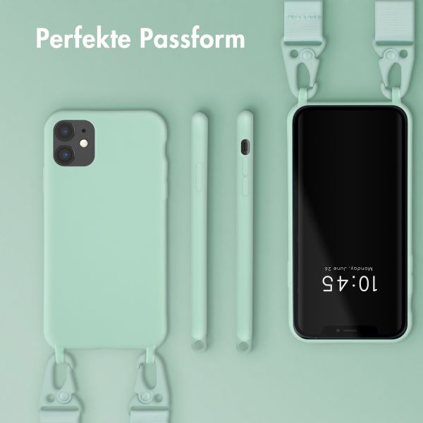 Selencia SilikonHülle mit abnehmbarem Band Apple iPhone 11 - Türkis