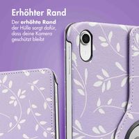 imoshion 360° drehbare Design Klapphülle iPad 11 (2025) 11 Zoll / iPad 10 (2022) 10.9 Zoll - Laverder Flowers