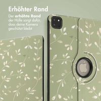 imoshion 360° drehbare Design Klapphülle Apple iPad Pro 13 (2025) M5 / (2024) M4 - Green Flowers