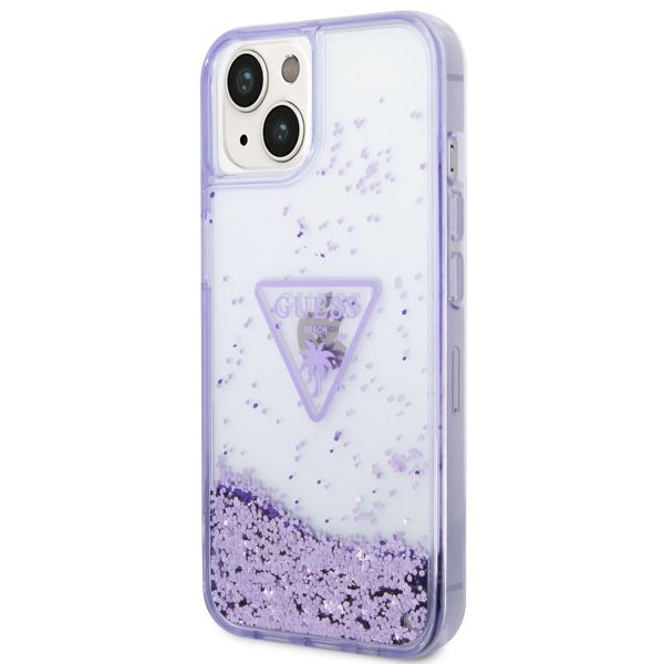 Guess Liquid Glitter Back Cover für das iPhone 14 - Violett