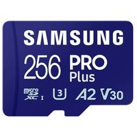 Samsung PRO Plus microSD 2023 - 256GB - Inklusive SD-Adapter - UHS-I/U3/Full HD/4K UHD