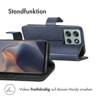 imoshion Luxuriöse Klapphülle Motorola Moto G56 - Dunkelblau
