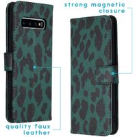 imoshion Design TPU Klapphülle Samsung Galaxy S10 - Green Leopard