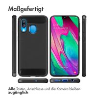 imoshion Brushed Back Cover für das Samsung Galaxy A40 - Schwarz