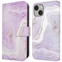 imoshion Design Klapphülle für das Apple iPhone 14 - Purple Marble