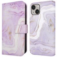 imoshion Design Klapphülle für das iPhone 14 - Purple Marble