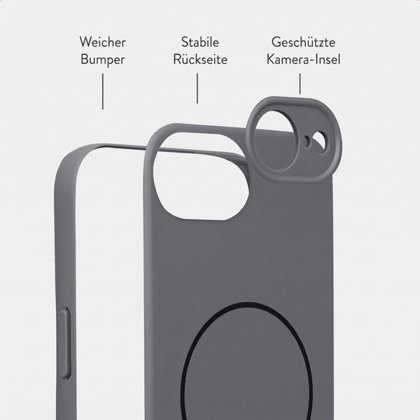 Accezz Grip Backcover mit MagSafe Apple iPhone 17e / 16e - Grau