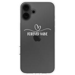 Personalisierte Hülle mit elegantem Herz iPhone 16 - Transparent