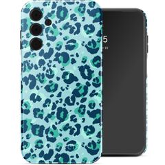 Selencia Vivid Tough Back Cover für das Samsung Galaxy A15 - Wild Spots Light Blue