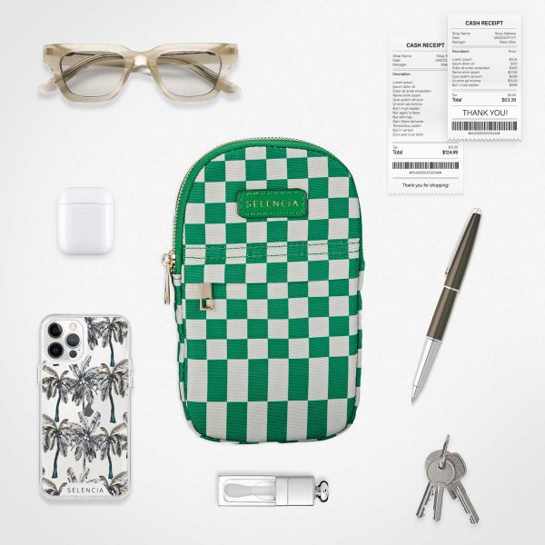 Selencia ﻿ Handytasche - Checker Green