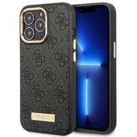 Guess 4G Logo Monogramm MagSafe Back Cover für das Apple iPhone 14 Pro Max - Schwarz