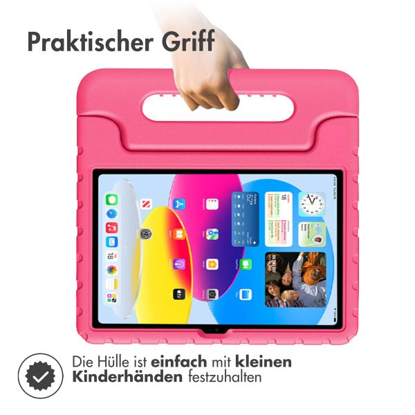 imoshion Schutzhülle mit Handgriff kindersicher für das iPad 11 (2025) 11 Zoll / iPad 10 (2022) 10.9 Zoll - Rosa