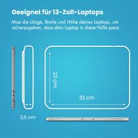 imoshion Laptop Hülle mit Staufach 13 Zoll - Laptop Sleeve - Schwarz