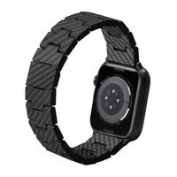 Pitaka Carbonfaser Armband für Apple Watch | 44/45/46/49 mm - Retro Carbon Black