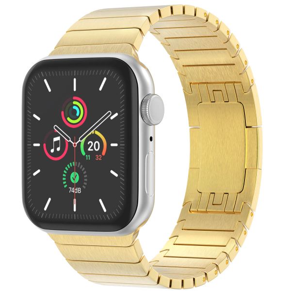 Selencia Gliederarmband aus Edelstahl für die Apple Watch Series 1 bis 10 / SE / Ultra (2) (44/45/46/49 mm) - Gold