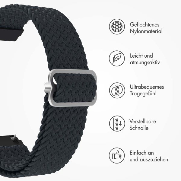 imoshion Gewebtes Nylonarmband - Universeller 22-mm-Anschluss - Dunkelgrau