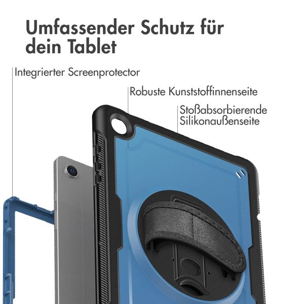 Accezz Robustes Back Cover mit Schultergurt Samsung Galaxy Tab A9 Plus - Blau