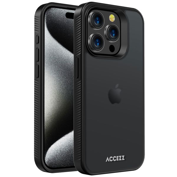 Accezz Rugged Frosted Back Cover Apple iPhone 15 Pro - Schwarz